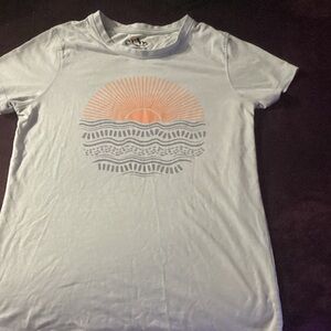 Sunset Wave Graphic Tee in White